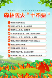 森林防火十不要海报