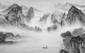 新传 灰色素雅山水 TiF分层