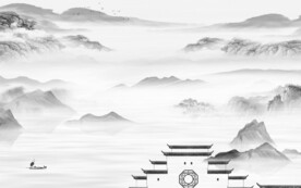 别墅 灰色素雅山水 TiF分层