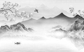 客厅 灰色素雅山水 TiF分层