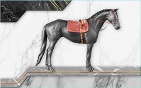 大理石马到成功装饰壁画