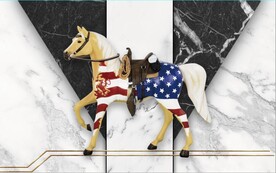 大理石马到成功装饰壁画