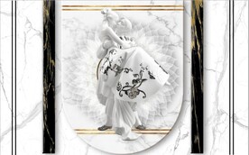 大理石爱情情侣装饰壁画