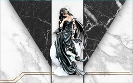 大理石美女装饰壁画