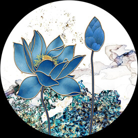 新中式荷花装饰画