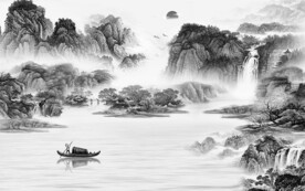 高雅 灰色意境山水 TiF分层