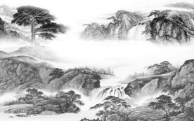 灰色 意境高清山水 TiF分层