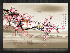 梅花背景墙