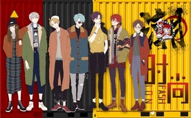 服装店潮流背景墙壁画