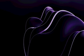 紫色3D玻璃质感流体渐变