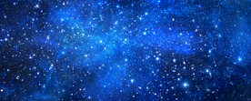 巨幅蓝色星空背景