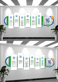 简约公司企业文化墙
