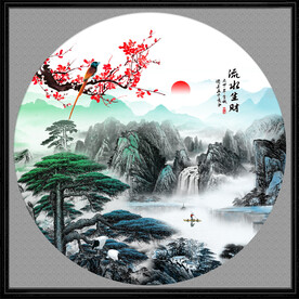 玄关 山水画 