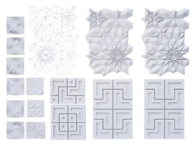 现代背景墙造型组合