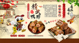 精武鸭脖背景墙