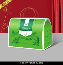 胚芽米包装平面展开图