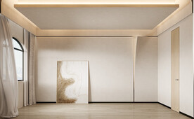 现代卧室背景墙