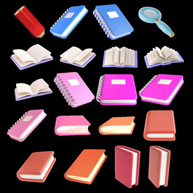 单层免抠透明粉色3d文具