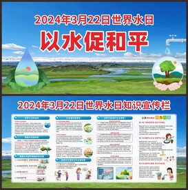 2024世界水日知识宣传栏