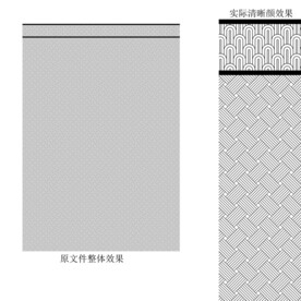 高清分层竹编极简门打印图