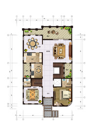 多层别墅倒复式户型平面图图片
