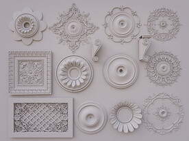 石膏线条雕花组合