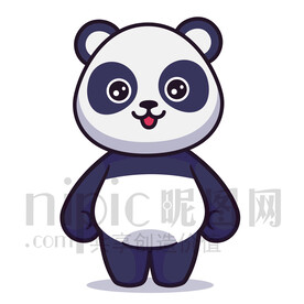 可爱卡通小动物大熊猫