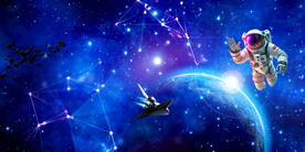 梦幻星球外太空黑洞宇宙星空背景