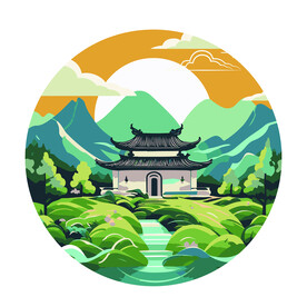 清明时节矢量插图风景设计