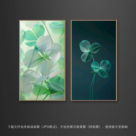 绿色树叶装饰画