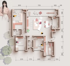 彩平图总图PSD平面素材图片