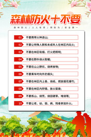 森林防火十不要海报宣传