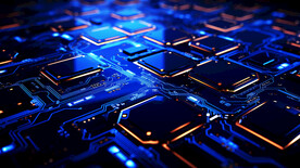 AI芯片概念科技线条背景