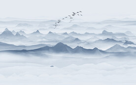 意境水墨山水画