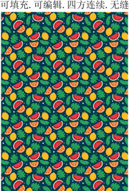 水果图案 植物叶子