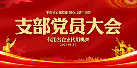 支部党员大会展板