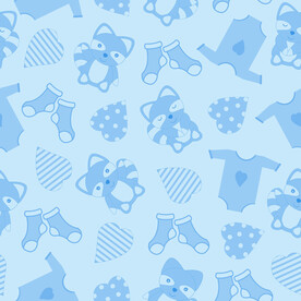 婴幼儿可爱动物数码印花图案