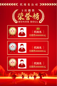 销售荣誉榜海报
