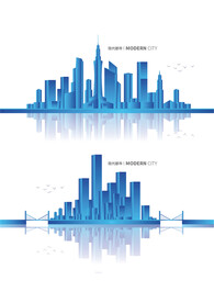 现代都市简约抽象蓝色科技背景
