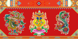 藏式婚礼背景墙