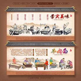 牛肉面背景墙