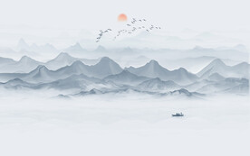 水墨山水风景画