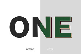 绿色卡通字样式