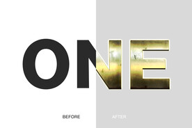 复古金属立体字样机