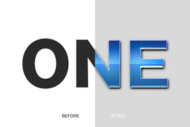 蓝色特效字样式