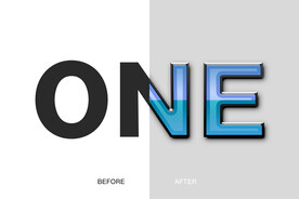 蓝色卡通字样式