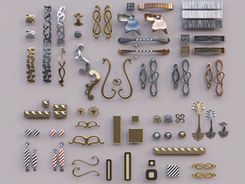 柜门把手及门把手组合