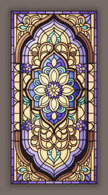 阿拉伯风情蒂凡尼教堂彩色玻璃