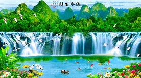 流水生财装饰画