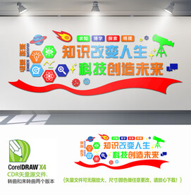 知识改变人生背景墙